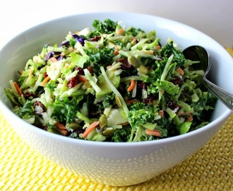 Broccoli, Kale, and Brussels Sprouts Slaw