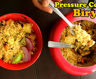 Pressure Cooker Biryani Recipe | Biryani Recipe in Pressure Cooker -Indian Veg Recipes