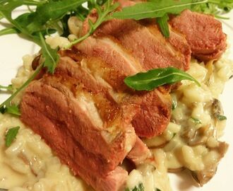 Andebryst med sopprisotto ✿✿
