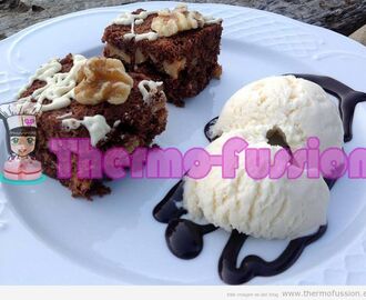 BROWNIE DE NUECES Y CHOCOLATE THERMOMIX Y FUSSIONCOOK TOUCH ADVANCE