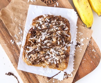 Crunchy Nutella and Banana stuffed French toast