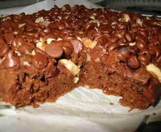 Sukkerfri brownies med gresskar eller squash og sjokoladebiter