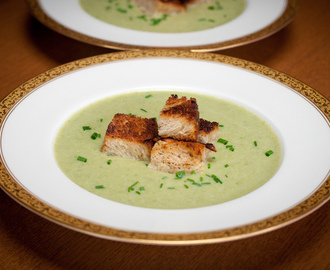 Creamy Asparagus Soup:  Lunch For Two