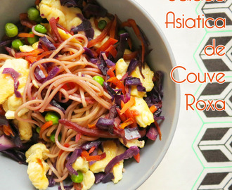 Salada Asiatica com Couve Roxa