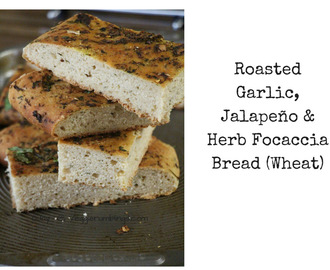 Roasted Garlic, Jalapeño & Herb Focaccia Bread (Wheat)
