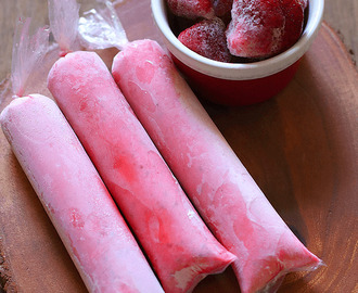Keto Friendly Strawberries and Cream Ice Candy