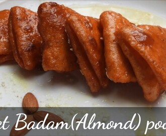 Badam Poori Sweet recipe ಬಾದಾಮ್‌ ಪುರಿ ಸಿಹಿ | Almond powder Sweet | Kannada | Rekha Aduge