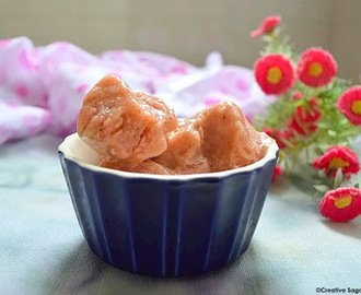 Frozen strawberry banana icecream - Easy icecream recipes- No machine required