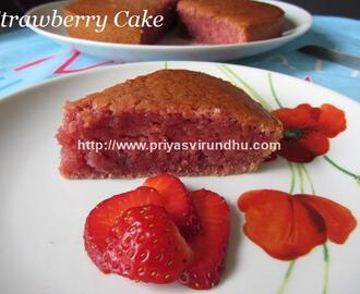 Strawberry Cake – Eggless & Butterless Strawberry Cake