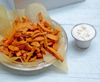 baked curried sweet potato frites