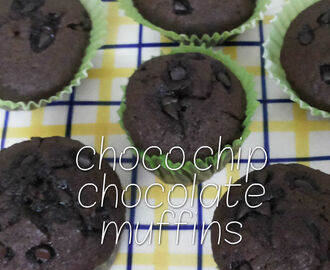 Choco Chip Chocolate Muffins