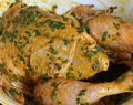 Pollo marroquí con especias y croquetas de patatas