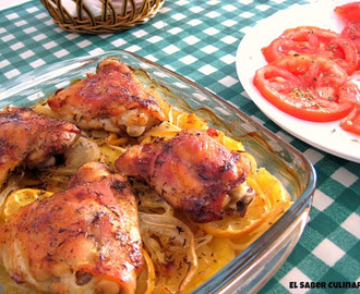Receta fácil de pollo al horno con limón y tomillo