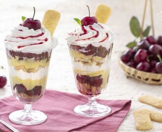 Trifle di Pavesini alle ciliegie
