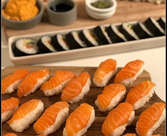 Sushi tre olika sorter