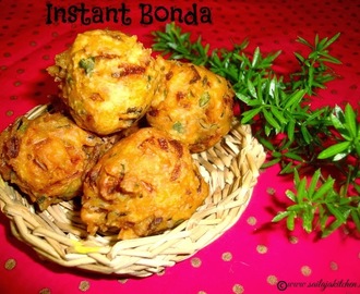 Instant Kadalai Maavu Bonda / Gram Flour Bonda / Chickpea Fritters / Besan Flour Fritters/Instant Bonda Recipe - A Quick Snack Recipe