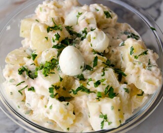 Salada de Batatas e Maionese para churrasco