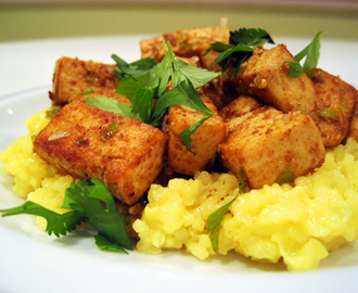 spicy tofu with coconut rice
