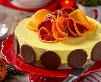 Apelsincheesecake med saffran– lätt att förbereda och frysa in