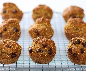 Banana, Oats, Millet and Chocolate Chip Muffins
