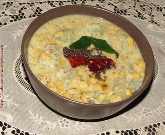 Poosanikai Kootu (White Pumpkin or Ash Gourd with Bengal Gram in a Coconut Gravy)