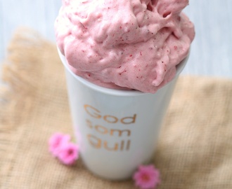 Strawberry protein ice cream