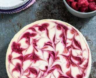 Cheesecake met frambozen swirl – recept