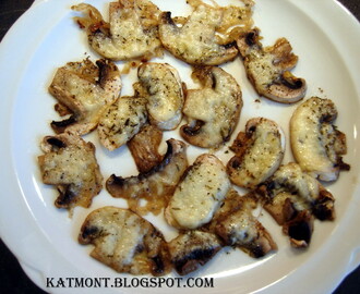 Cogumelos laminados com queijo e tomilho do Jamie Oliver - Champignons laminés et mozzarella fondue au thym du Jamie Oliver