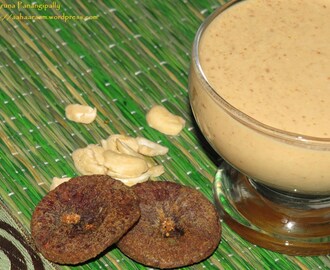 Kaju Anjeer Milkshake (Cashew and Fig Milkshake)