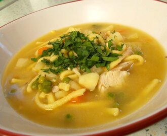 German Style Chicken Soup with Spaetzle