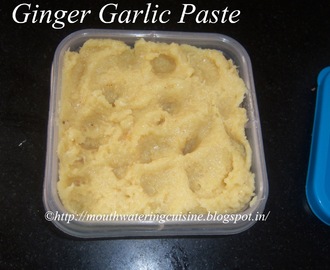 Ginger Garlic Paste -- How to make Ginger Garlic Paste -- Home Made Ginger Garlic Paste Recipe