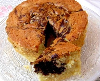 Marble Butter Cake/Easy Marble Butter Cake Recipe