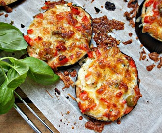 Aubergine pizza – veganske og nemme mini pizzaer