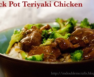 Crock pot teriyaki chicken (recipe).
