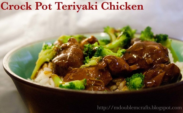 Crock pot teriyaki chicken (recipe).