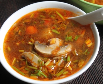 Thai Tom Yum Soup Recipe - Veg Tom Yum Soup Recipe