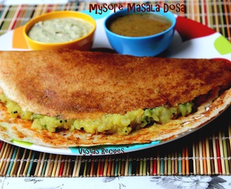 Mysore Masala Dosa Recipe  - Authentic Karnataka Recipes