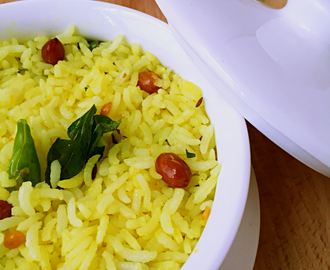 Lemon Rice | TamBrahm Style Ellumichai Saadam | How to make Lemon Rice at home | Stepwise Pictures | Vegan and Gluten Free
