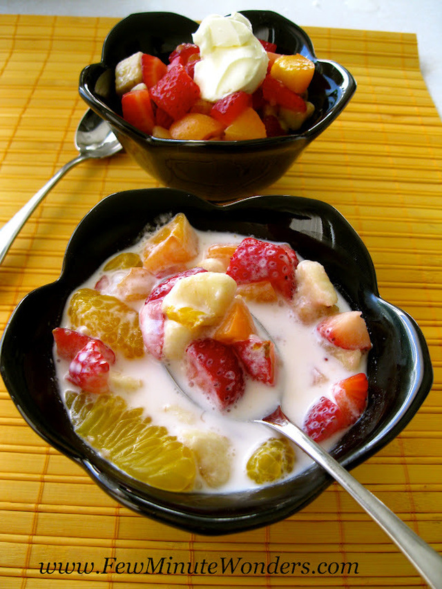 Fruit Salads: Topped With Creme Fraiche or In Fresh Cream