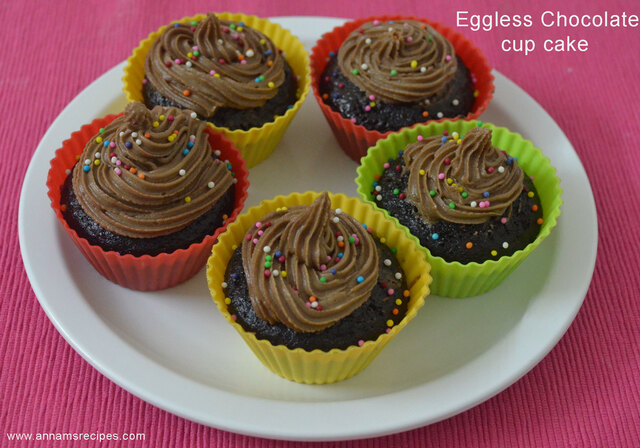 Eggless Chocolate Cup Cake Recipe