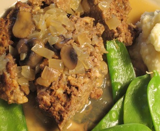 Blue Plate Meat Loaf with Mushroom Gravy