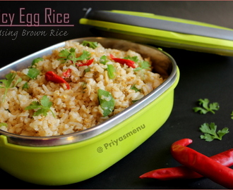 Spicy Egg Rice Using Brown Rice / Diet Friendly Recipe - 30 / #100dietrecipes