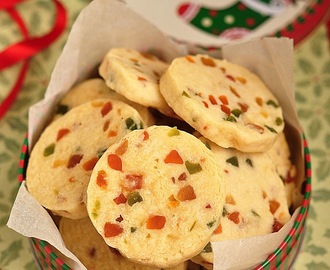 Eggless Tutti Frutti Cookies | Candied Fruit Cookies