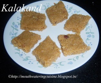 Kalakand Recipe -- How to make Kalakand at Home -- Milk Burfi Recipe