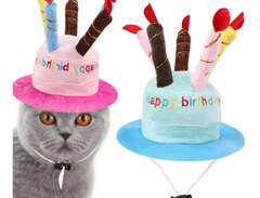 Födelsedagshatt för Katt - Blå