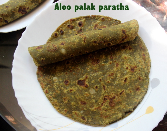 Aloo palak paratha recipe – how to make aloo palak (potato spinach) paratha recipe