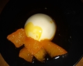 Vit Chokladpannacotta med saffransmarinerad apelsin