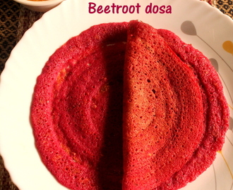 Beetroot dosa recipe – how to make beetroot dosa recipe – healthy breakfast recipes