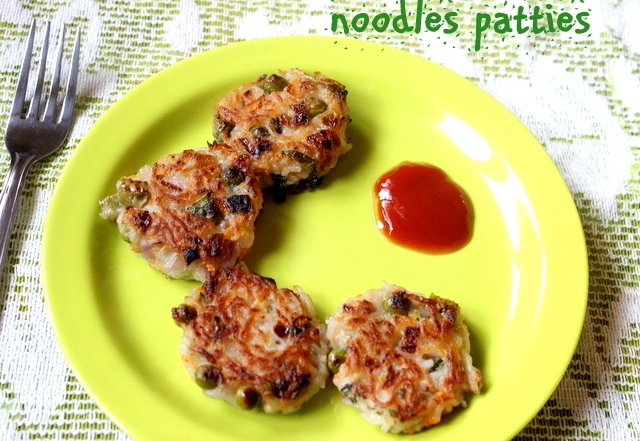 Noodles patties recipe – kids snacks recipe- noodles recipes