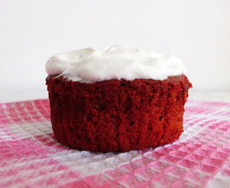 Red Velvet Cupcakes with Whipped Cream Frosting